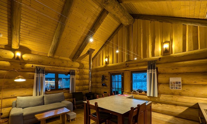 Gross Nemerow Cabina | Log Cabins - Naturstamm Ferienhaus MeckPomm 22 - Feriendorf Tollensesee