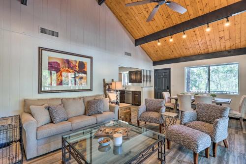 Groom Creek Casa | Deck with Wooded Views Rustic-Chic Prescott Cabin!