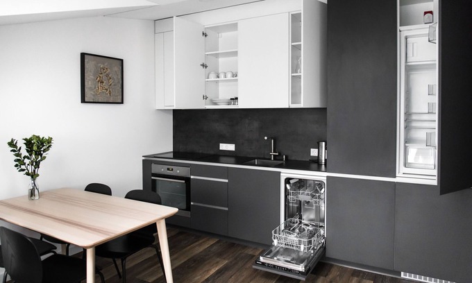 Liberty Avenue Apartamento | Apartamento moderno de lujo en la calle principal