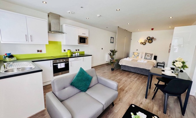 Barbican Apartamento | Estudio-De Lujo-Baño con ducha-King Studio