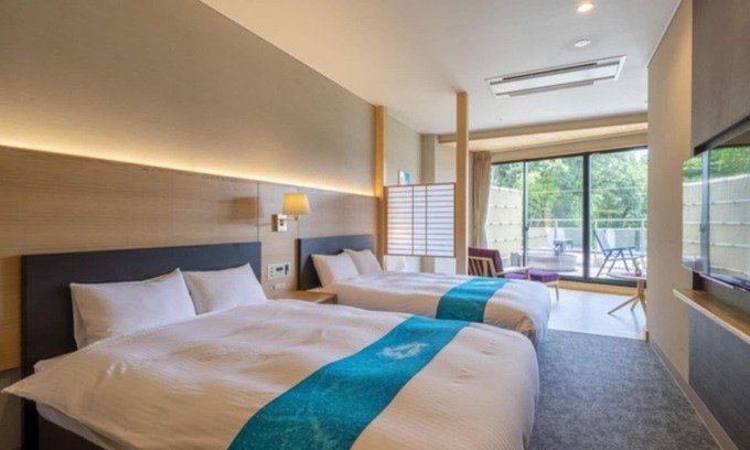 Hachiman-cho Hotel | Deluxe Room with private openair bathwith bathroom and toilet / Gujo Gifu