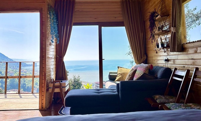 Cayeli Chalet De Esquí | Deniz ve Doğa Manzaralı Büyük Ahşap ev