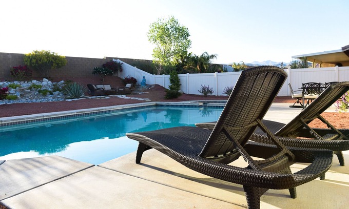 Desert Hot Springs Casa | Desert Oasis with Pool, Mountain Views & Golf (ideal for long stays)