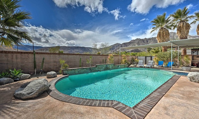 Borrego Springs Casa | Desert Oasis with Pool, Fire Pit, Game Room, and Dry Bar