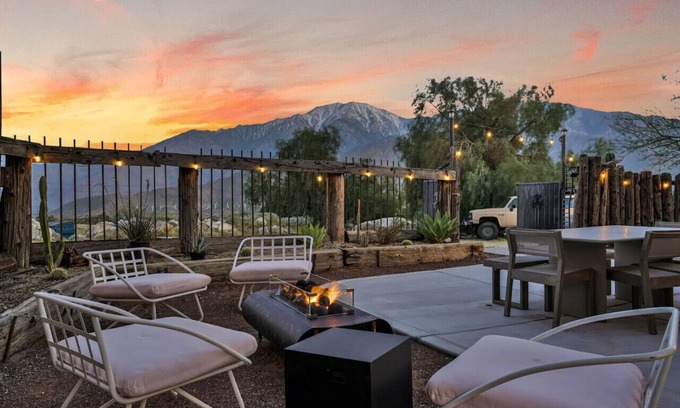 Riverside County Casa | Desert Zen: Tranquil Escape, Pool/Hot Tub, Firepit