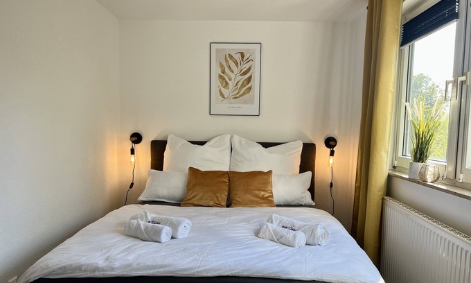 Essen-Borbeck-Mitte Apartamento | Design Apartment mit Küche, Smart-tv, Wlan