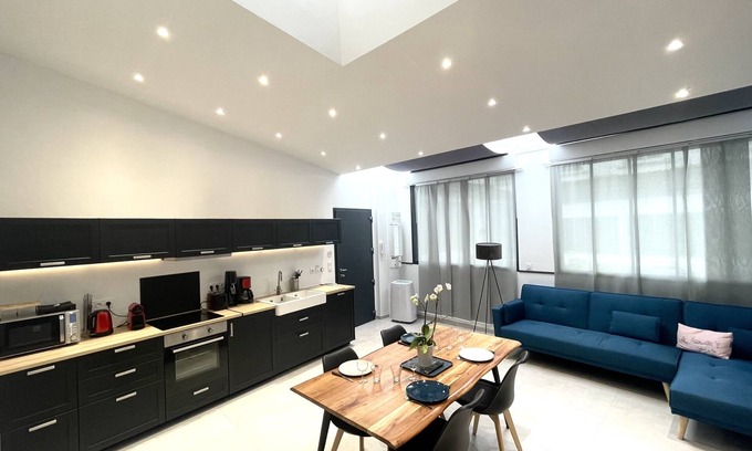 Montreuil-sur-Mer Apartamento | Apartamento-De Lujo-Baño con bañera-Vista al patio-12