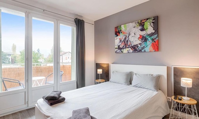 Cran-Gevrier Apartamento | Design studio with balcony at the doors of Annecy old city - Welkeys
