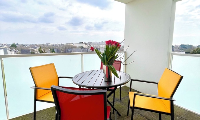 Vannes Apartamento | Designer apartment with view and private parking