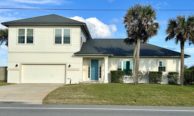 South Ponte Vedra Beach Casa | Casa de diseño con patio ajardinado en el océano Atlántico