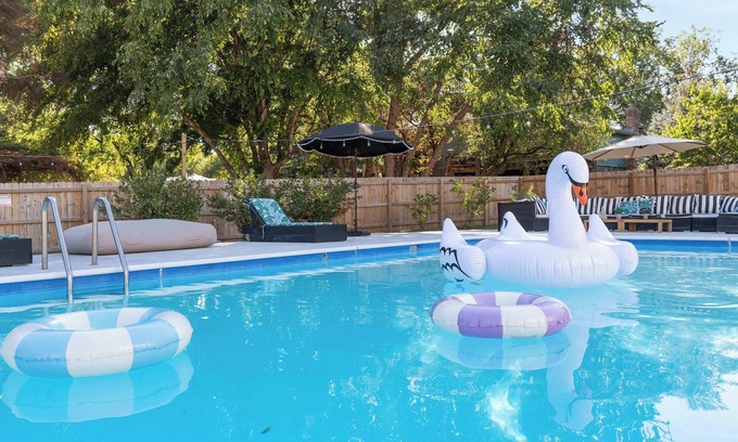 West Omaha Casa | Designer Home w/ Private Pool, Theatre & Games!