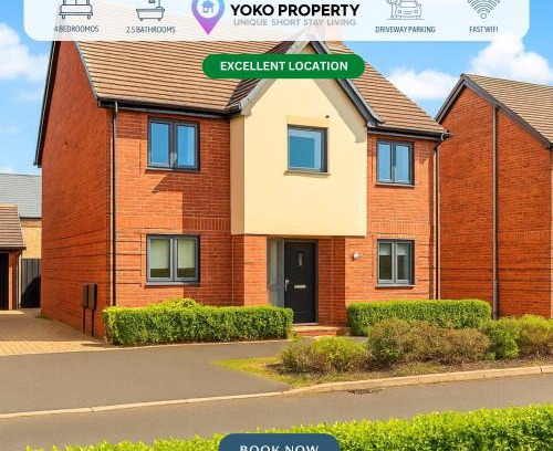 Milton Keynes Casa | Detached 4 Bedroom 2 Bathroom House - Driveway Parking, Fast WiFi and Smart TV by Yoko Property