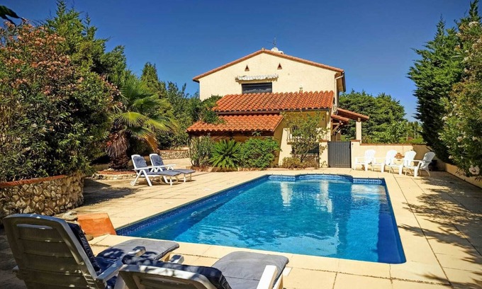 Laroque-des-Alberes Apartamento | ¡¡ESPECIAL!!JUL-AGO / 1er piso Apartamento en Villa Independiente con Gran Piscina Privada