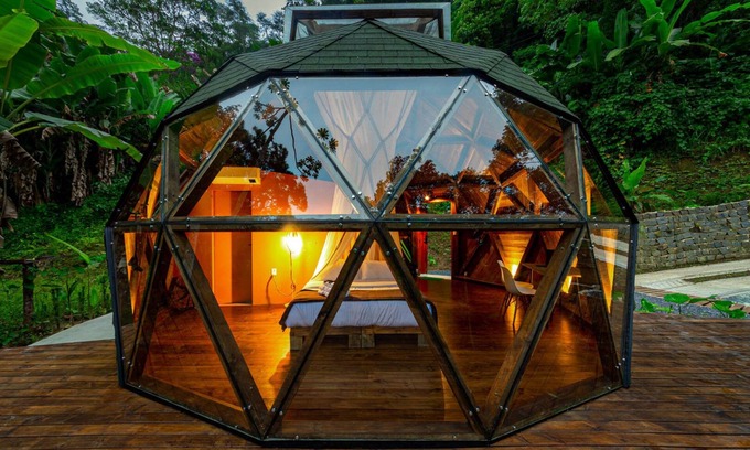 Paraty Cabina | Deva Dome - geodesic, Atlantic forest and waterfall