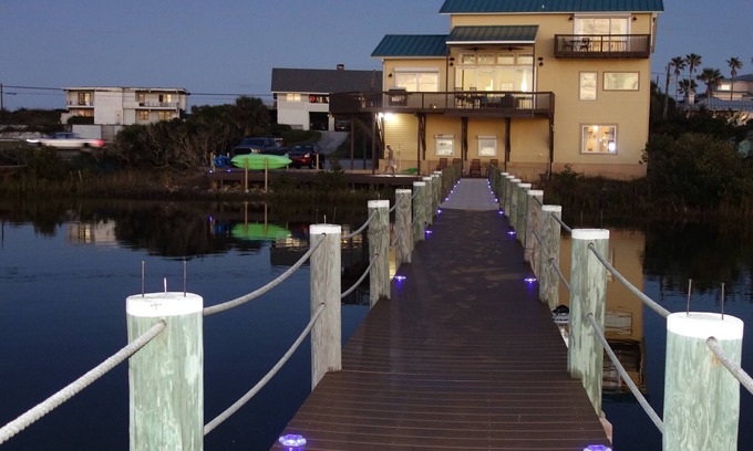 Boys Works Casa | Directly on Intracoastal Sunsets on the East Coast, king beds in every bedroom!