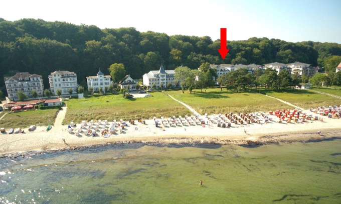 Binz Apartamento | Directly on the beach promenade, balcony with sea view - Aparthotel Ostsee FeWo 35
