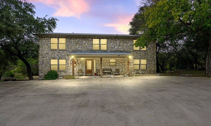 Sabinal Casa | Directly ON the Frio River with exclusive river frontage, shuffleboard table & room for 25 guests
