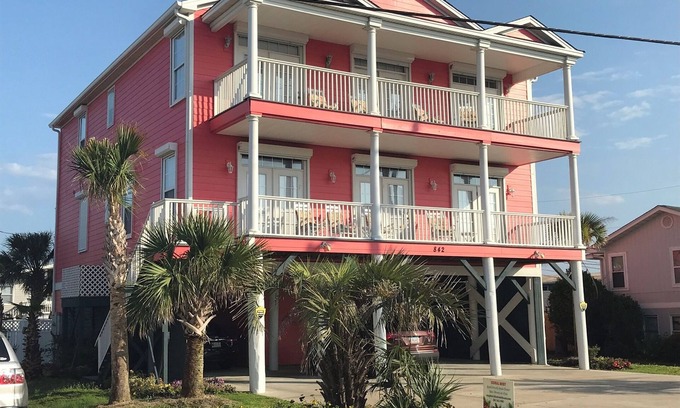 Murrells Inlet Casa | Lujo 2nd Row Ocean / Marsh Vws 7BR / 6. Ascensor de la piscina privada de la casa 5BA - Niebla coralina