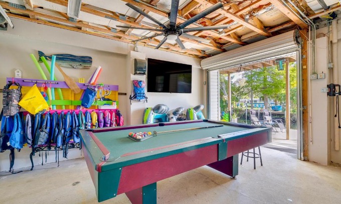 Weeki Wachee Gardens Casa | Dock and Game Room Canal-Front Spring Hill Home