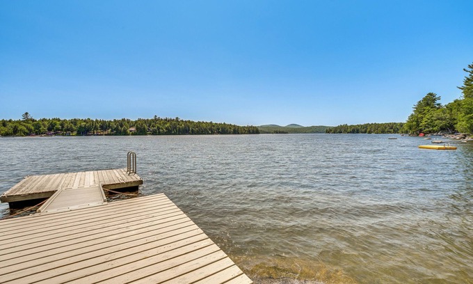 Dedham Cabaña | Dock, Beach, Views: Rustic Green Lake Cottage