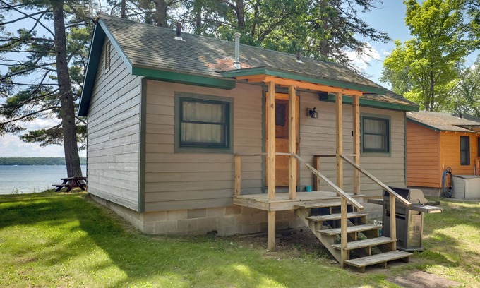 Conover Cabina | Dock + Views: Wooded Cabin on South Twin Lake