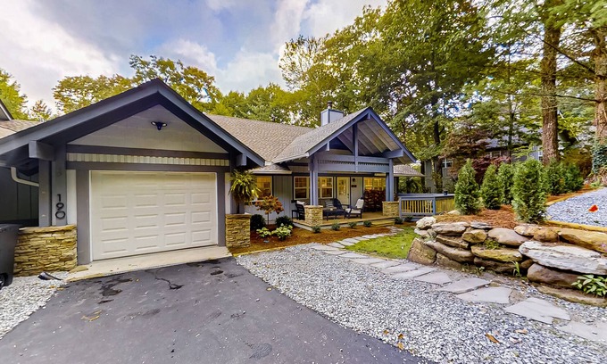Highlands Casa | Dog-friendly home with private deck, outdoor fireplace, & immaculate interior