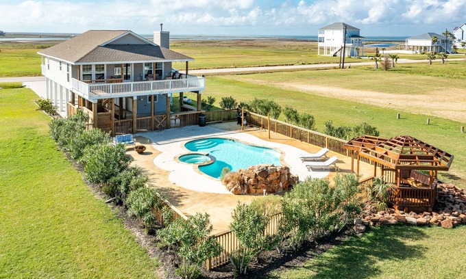 Indian Beach Casa | Dog-friendly house with private pool, spacious deck, central AC, & washer/dryer