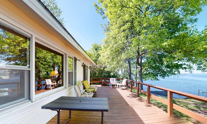 Swanton Cabaña | Dog-friendly lakefront home with amazing Lake Champlain views, deck, & firepit