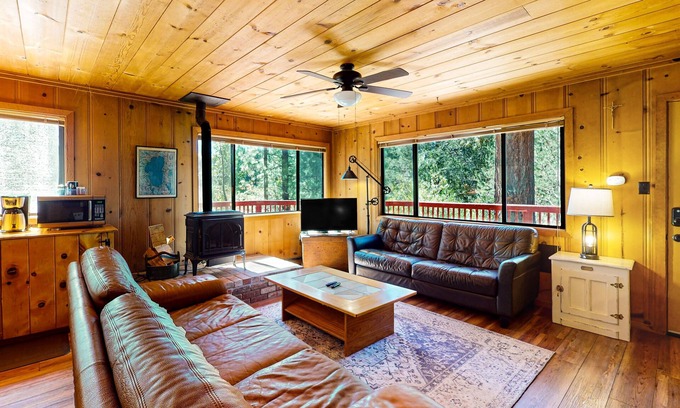 Black Bart Casa | Cabaña con vista a la montaña que admite perros, con Wi-Fi gratis - aislada con espacio para moverse!
