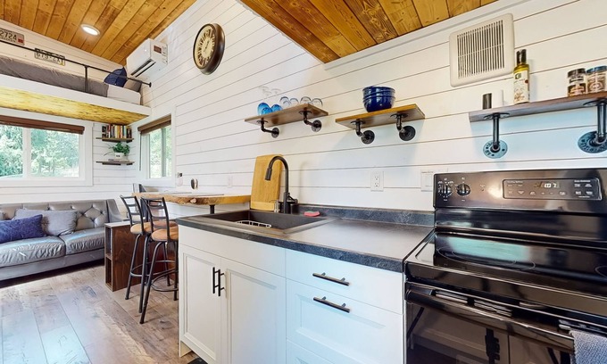 Mirrormont Apartamento | Dog-friendly tiny home with a patio, full kitchen, & TV