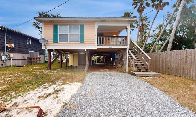 Fort Morgan Pines Casa | Dog-friendly waterfront retreat with a washer/dryer, AC, patio, & outdoor shower