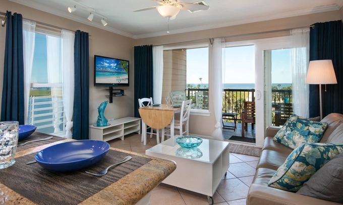 Galveston Condominio | DolphinSmile 3 Pools Panorama View! W/D CLEAN!
