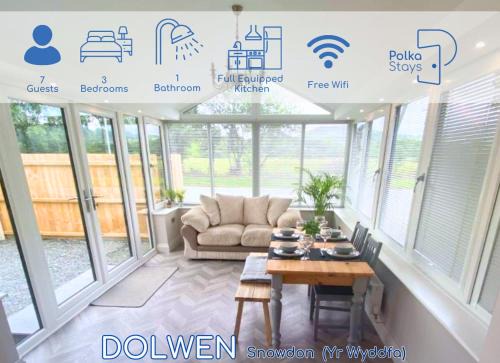 Brynrefail Casa | Dolwen Snowdonia Home by PolkaStays