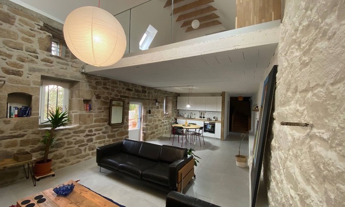 Douarnenez Cabaña | Gwer Penty-Rural-Diseñador-Baño Privado-Vista al Jardín
