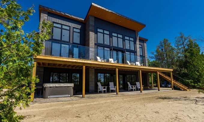 Northern Bruce Peninsula Cabaña | Dorcas Bay Dreams - Largest Private Beachfront in Bruce Peninsula with Hottub!