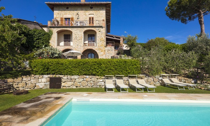 Castel San Gimignano Apartamento | habitación doble con entrada privada piscina comunitaria y jardín