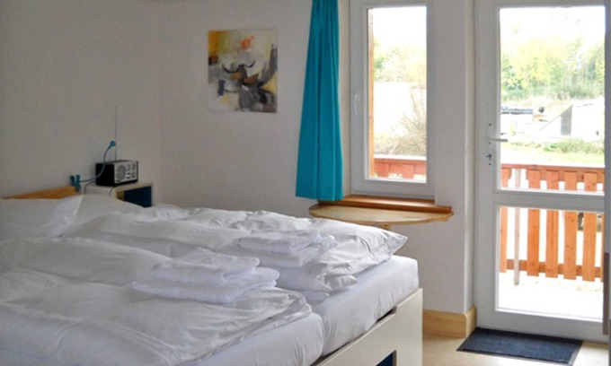 Schwerin Apartamento | Habitación doble 3 - turquesa - vacaciones en la granja orgánica