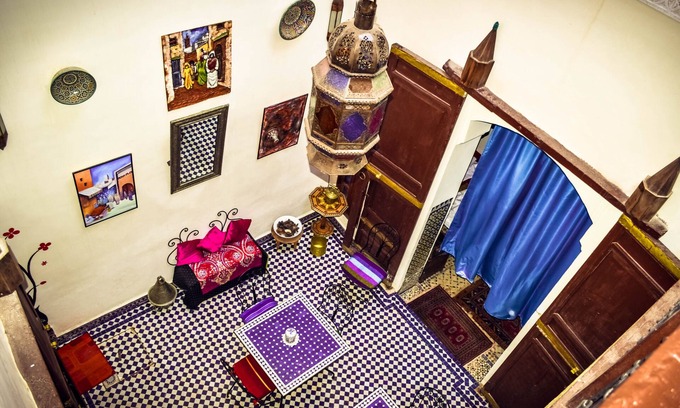 Dar Tazi Casa | Habitación Doble - Con terraza con vista a la ciudad