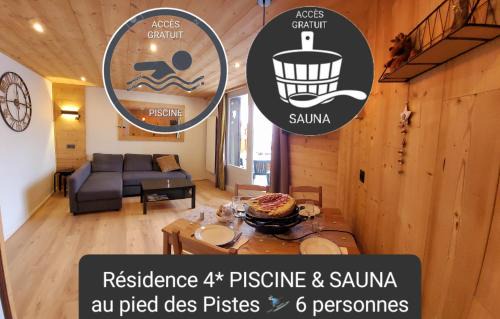 Bergers Apartamento | Douillet 33 m² piscine et sauna - 6 pers