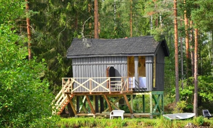 Pedvale Cabina | Dragon house in the tree. Sauna/Hot tube.