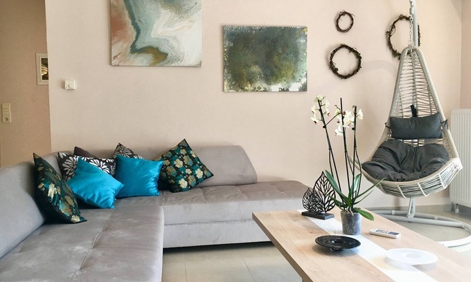 Nea Iraklitsa Apartamento | Dream Home es un nuevo apartamento moderno e independiente a 250 m de la playa.