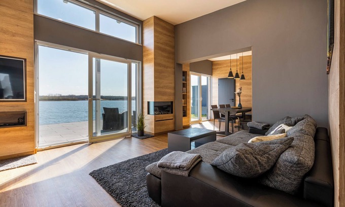 Lobnitz Casa | Dream house/private beach 120m², sauna, air conditioning,terrace,garden,barbecue,boat