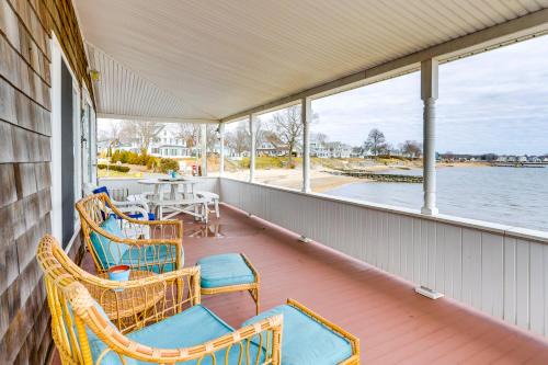 Westbrook Center Casa | Dreamy Waterfront Westbrook Home on Private Beach