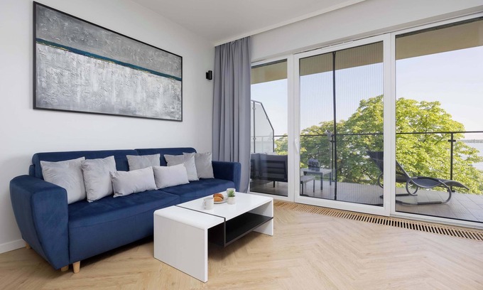 Serock Apartamento | Drewnowskiego 7A Zegrze Modern Apartment by the Lake Parking & Sauna