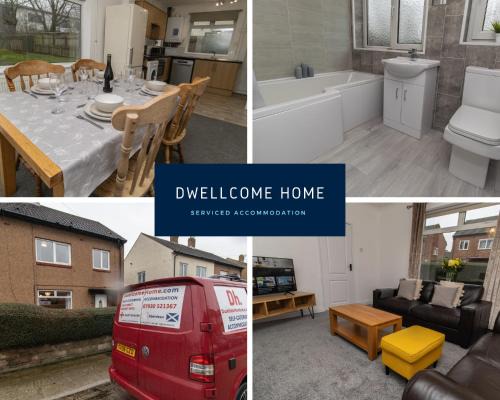 West Boldon Casa | Dwellcome Home Ltd 3 DOUBLE Bedroom House Boldon, Ideal for long term contractor, etc stays, Free Parking, Fast WIFI, 3 miles 7 mins drive to Nissan, 15 mins to Sunderland Newcastle, Regular Housekeeping Options - see our site for assurance