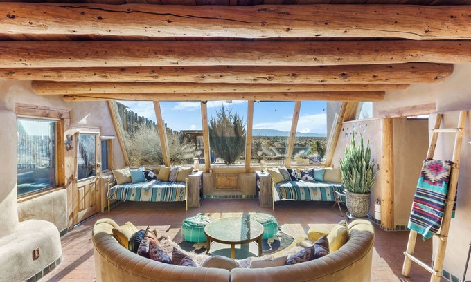 Taos Casa | Earthship Sanctuary and Spa with Panoramic Mesa Views