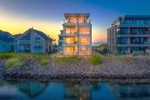 Kappeln Apartamento | Ebbe und Flut- direkt am Wasser, Hafenblick, Fahrstuhl, Sauna, ueberdachte Terrasse