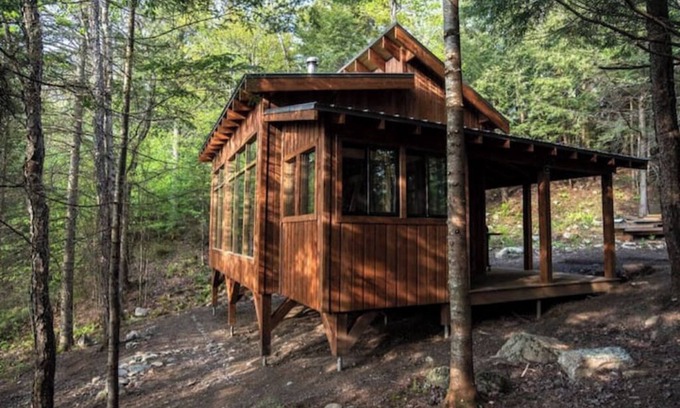 Saint-Etienne-De-Bolto Cabina | Eco-gîte with panoramic view: La Petite Nyctale