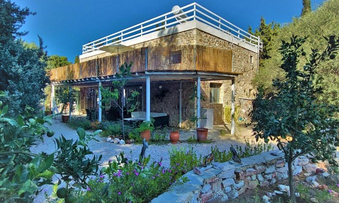 Mastichari Casa | Eco Secluded hand built stone house in an oasis