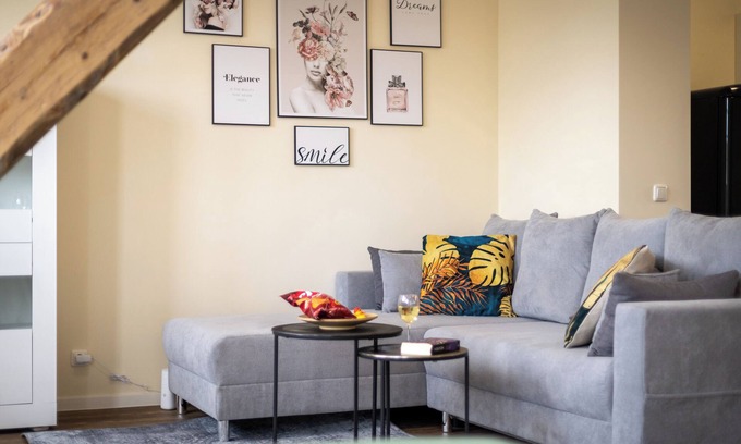 Uerdingen Casa | Eden 2 - Suite-Studio nah Messe/Rhein, Küche